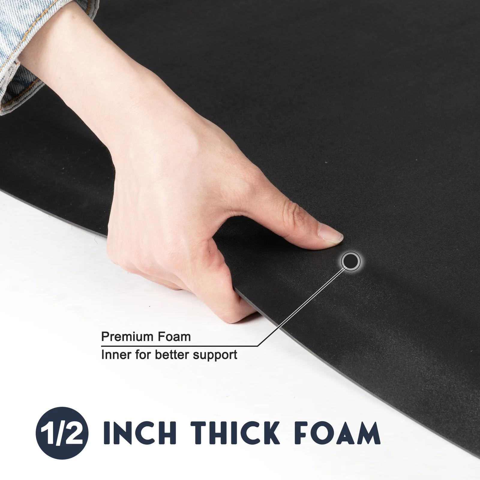 OmySalon Rectangle Anti Fatigue Mat Salon Barber Mat for Square Base Styling Chair 1/2in 3/4in Thick - Image 4